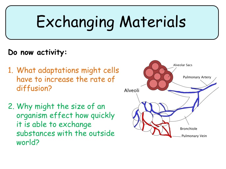 exchanging materials