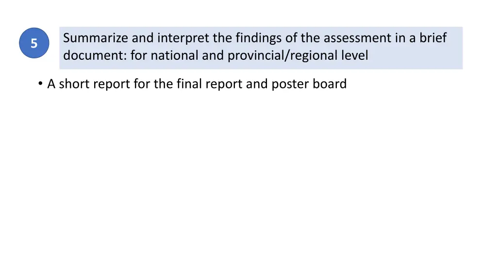 summarize and interpret the findings