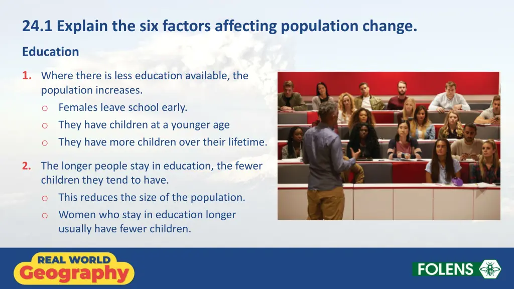 24 1 explain the six factors affecting population 6