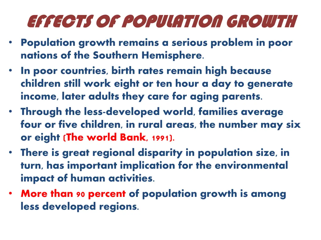 effects of population growth effects