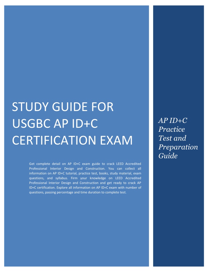 study guide for usgbc ap id c certification exam