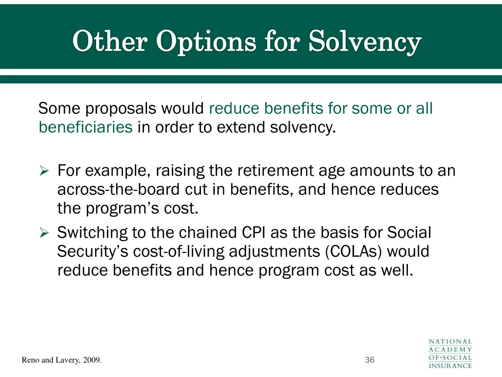 other options for solvency