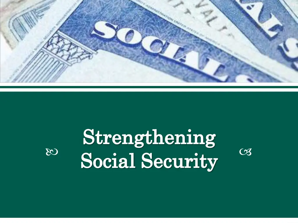 strengthening strengthening social security