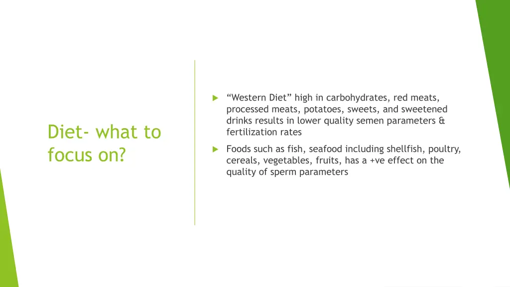 western diet high in carbohydrates red meats