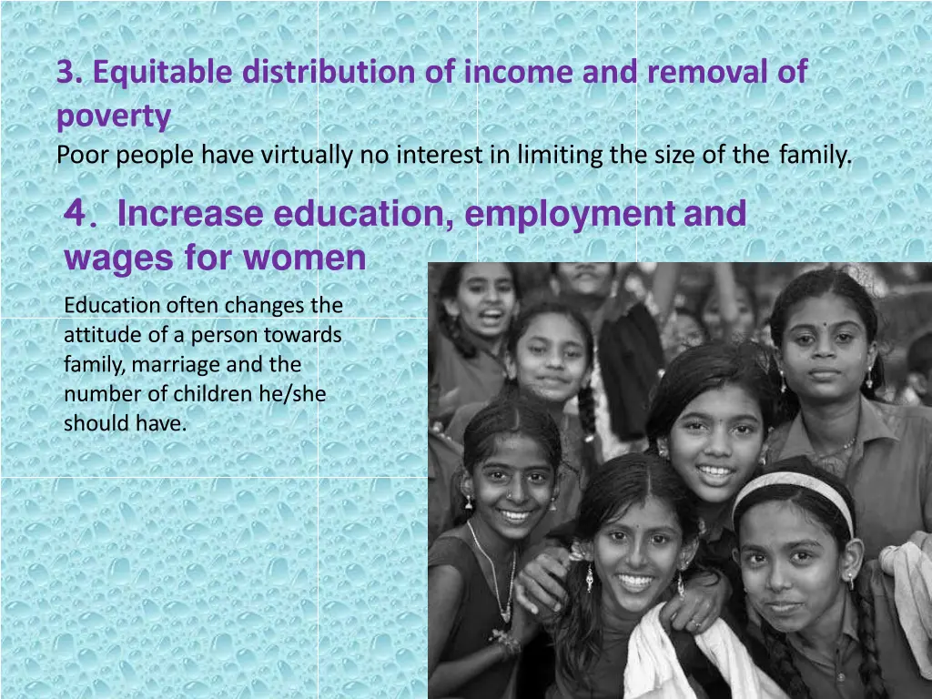 3 equitable distribution of income and removal