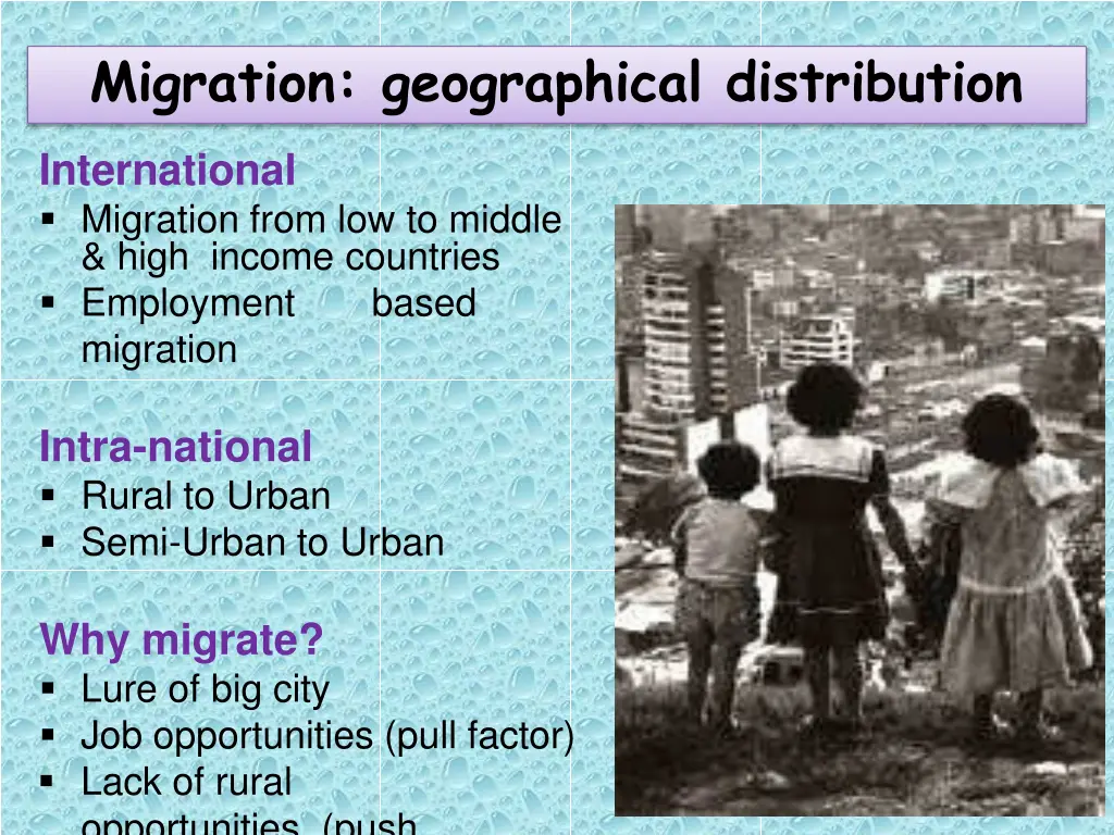 migration geographical distribution