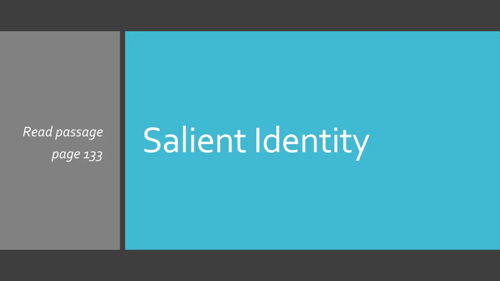 salient identity