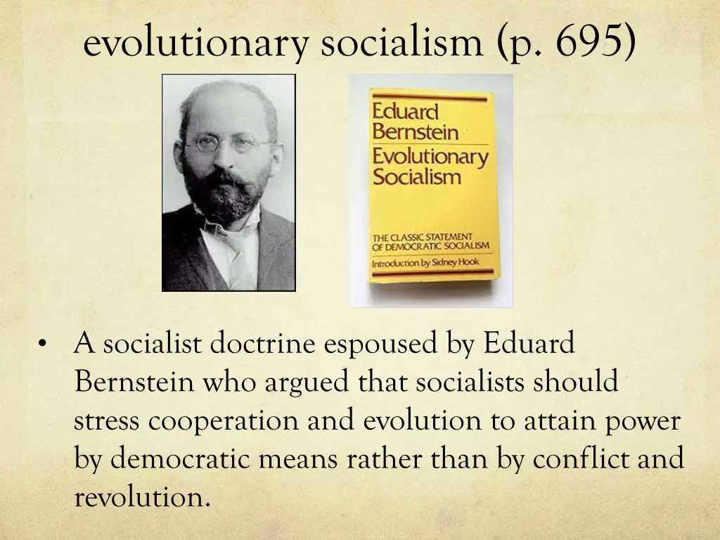 evolutionary socialism p 695