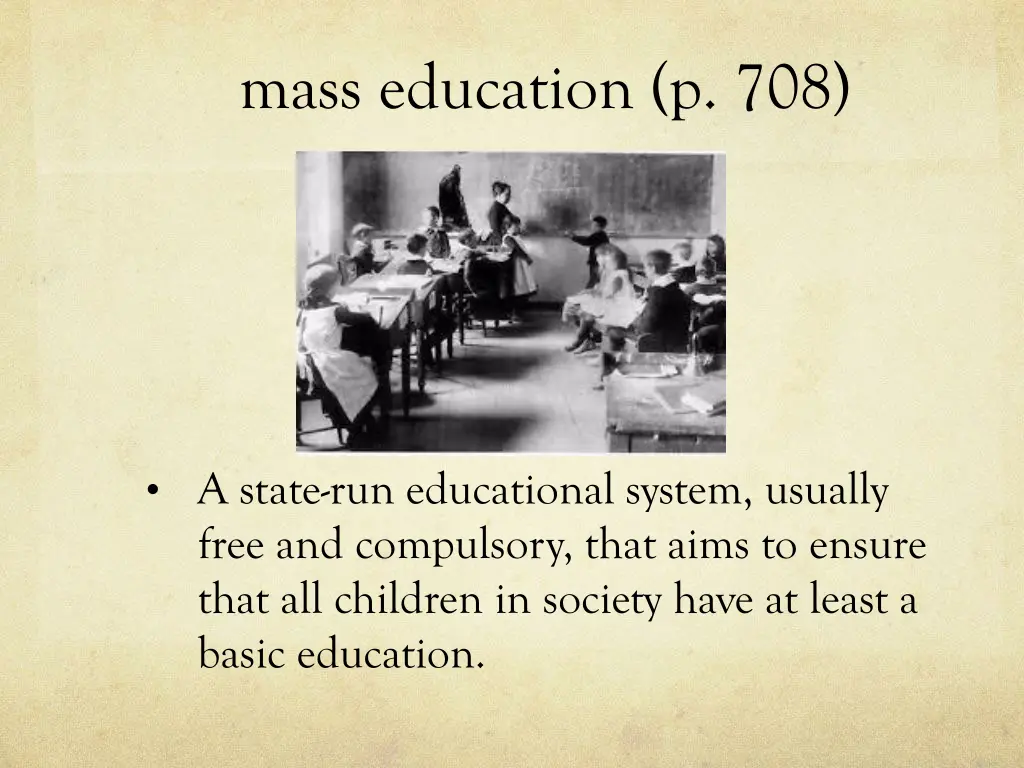 mass education p 708