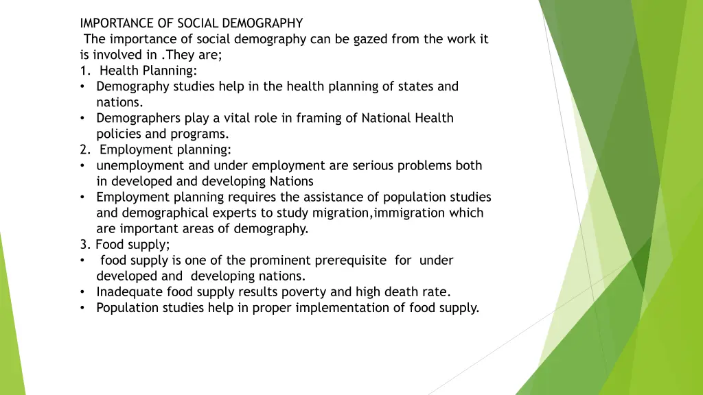 importance of social demography the importance