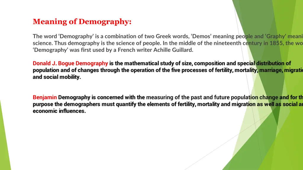 meaning of demography