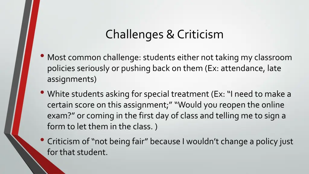 challenges criticism