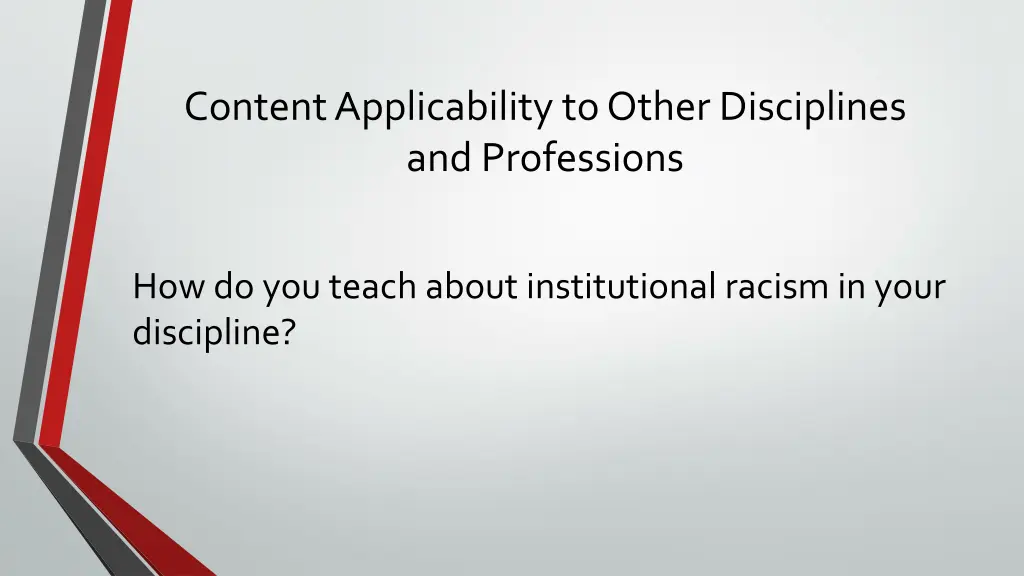 content applicability to other disciplines