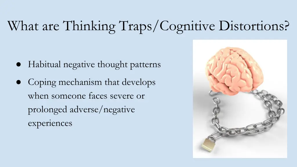 what are thinking traps cognitive distortions