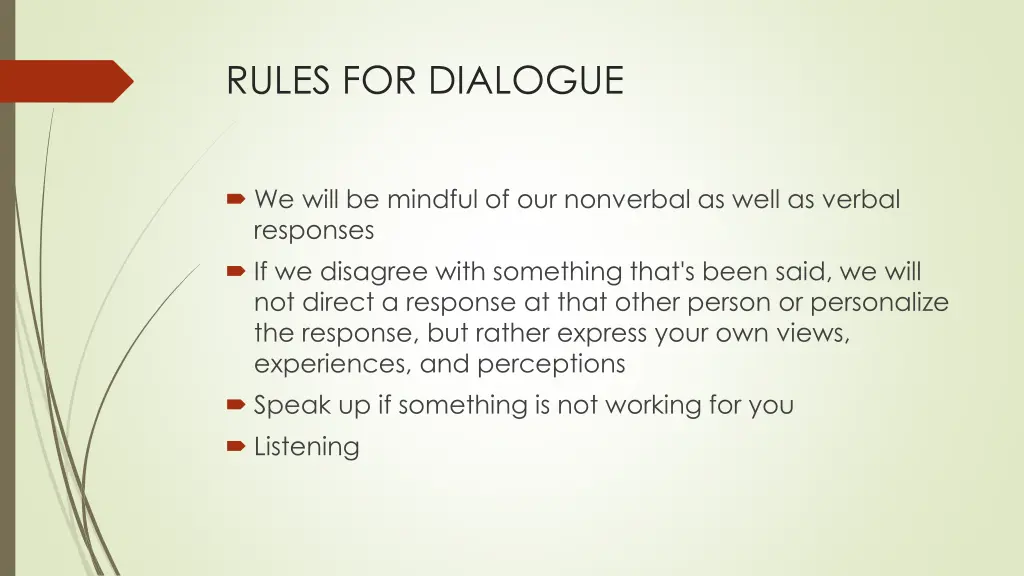 rules for dialogue 1