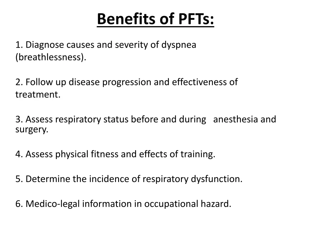 benefits of pfts