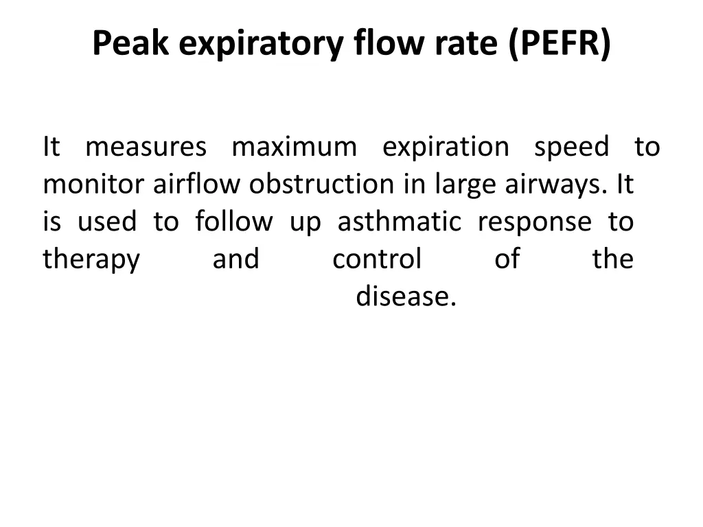 peak expiratory flow rate pefr