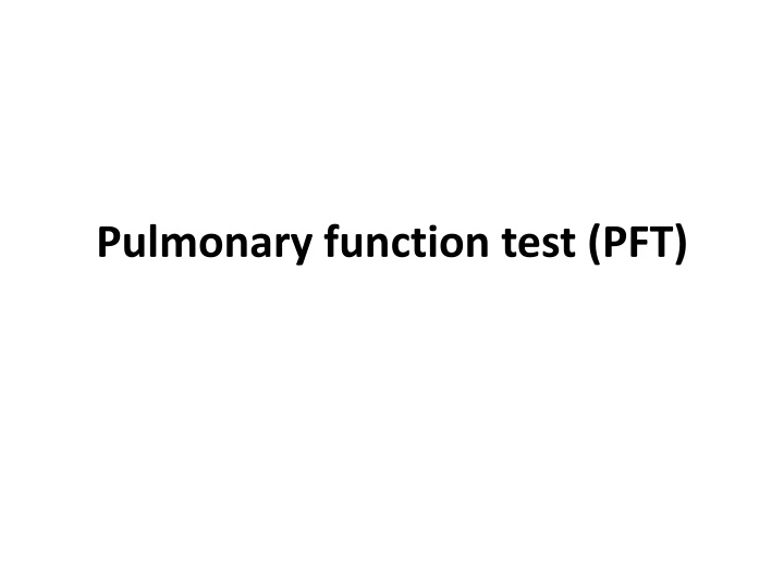 pulmonary function test pft