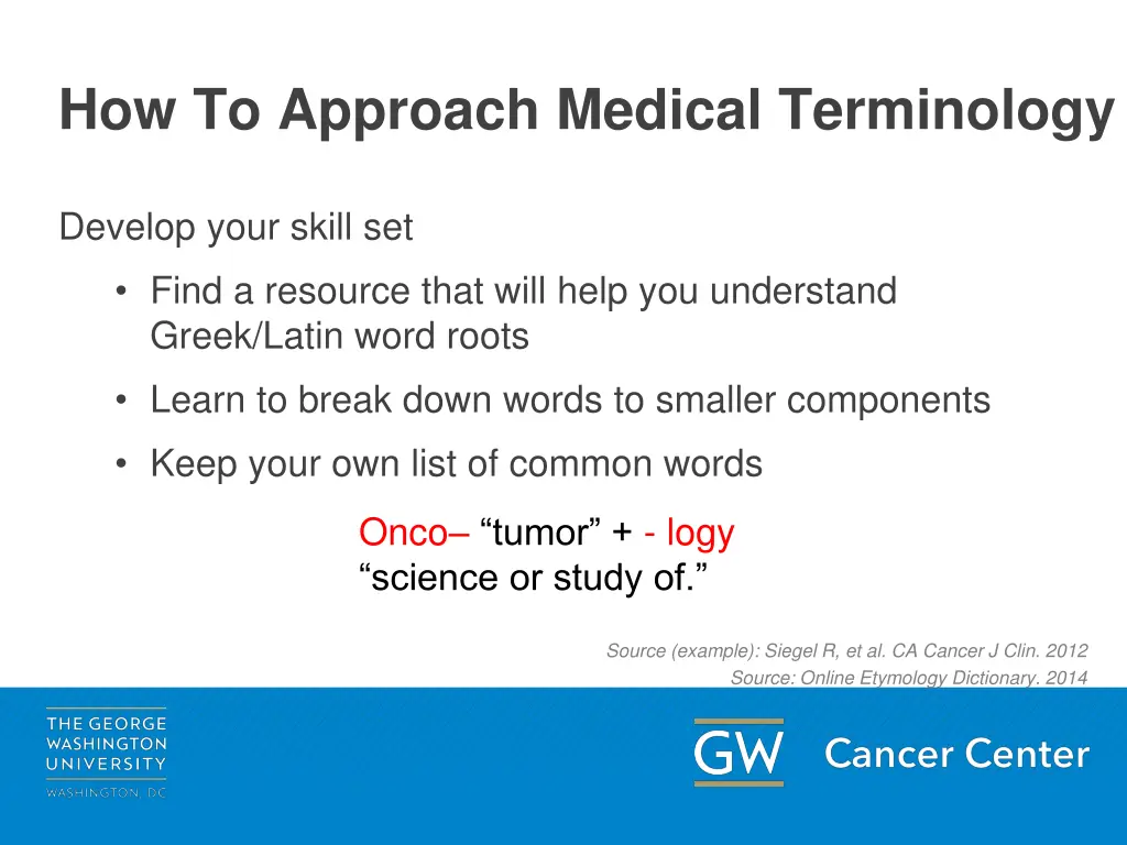 how to approach medical terminology