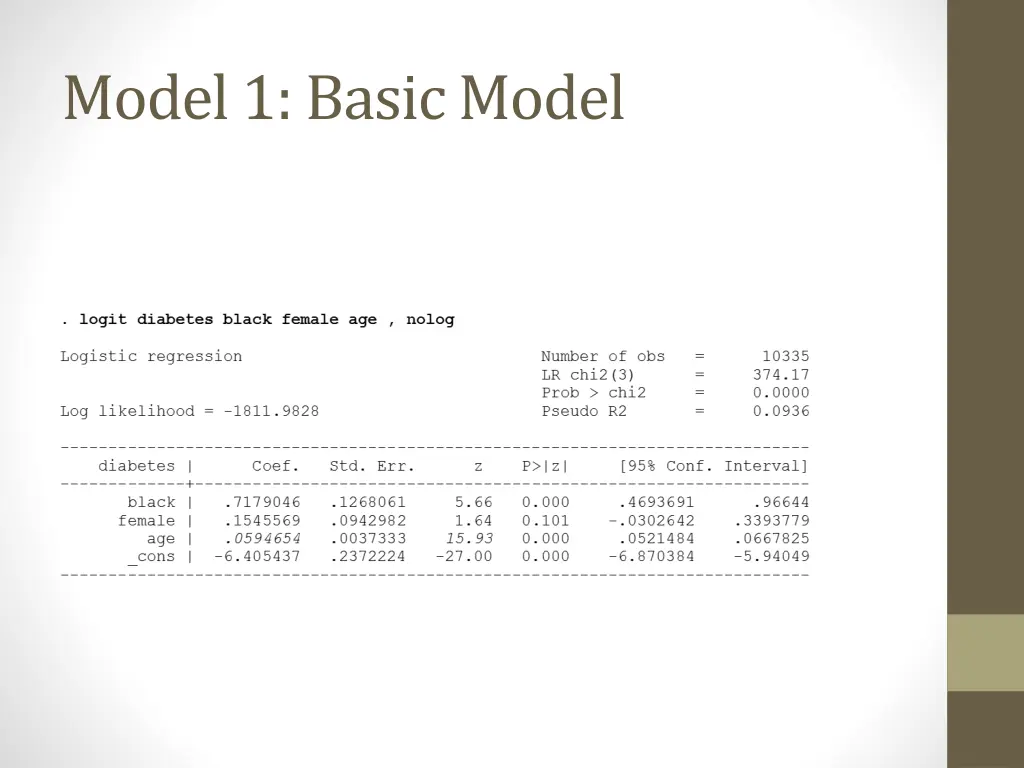 model 1 basic model