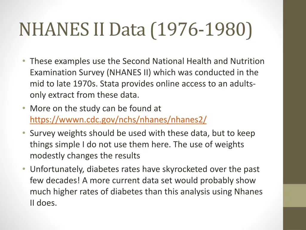 nhanes ii data 1976 1980