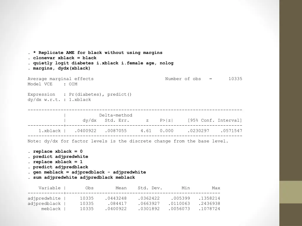 replicate ame for black without using margins