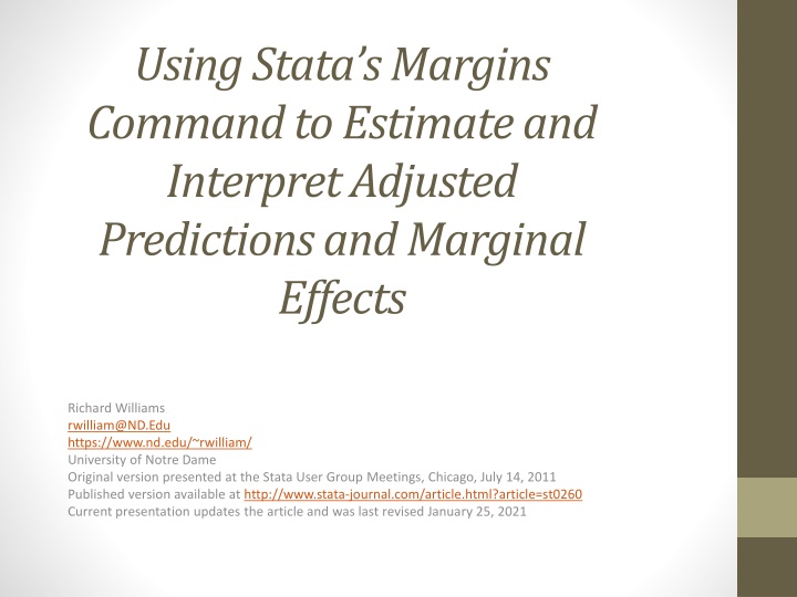 using stata s margins command to estimate