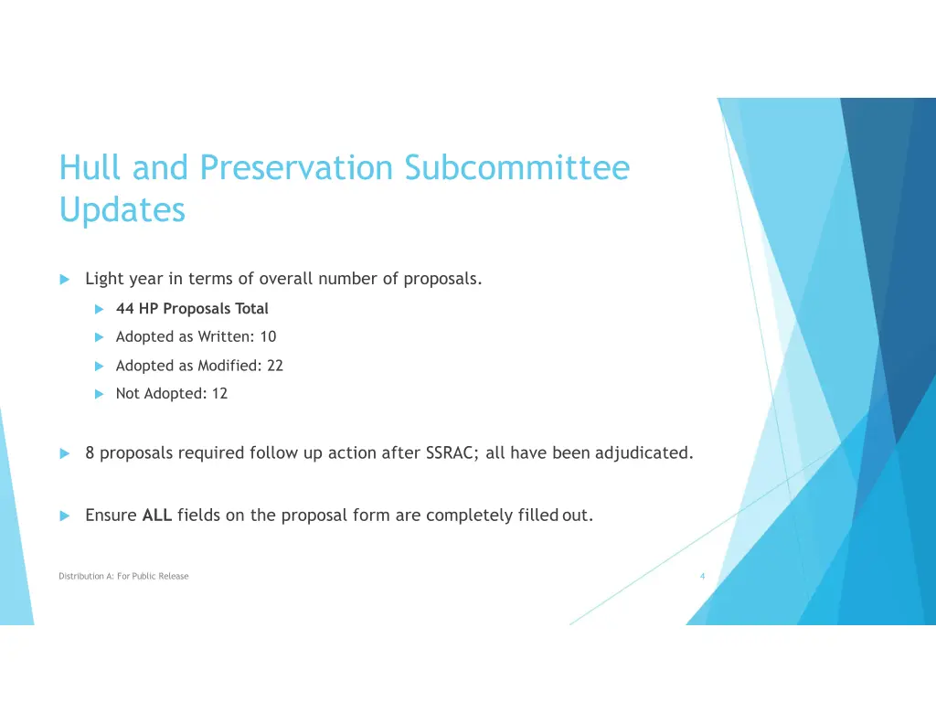 hull and preservation subcommittee updates 1