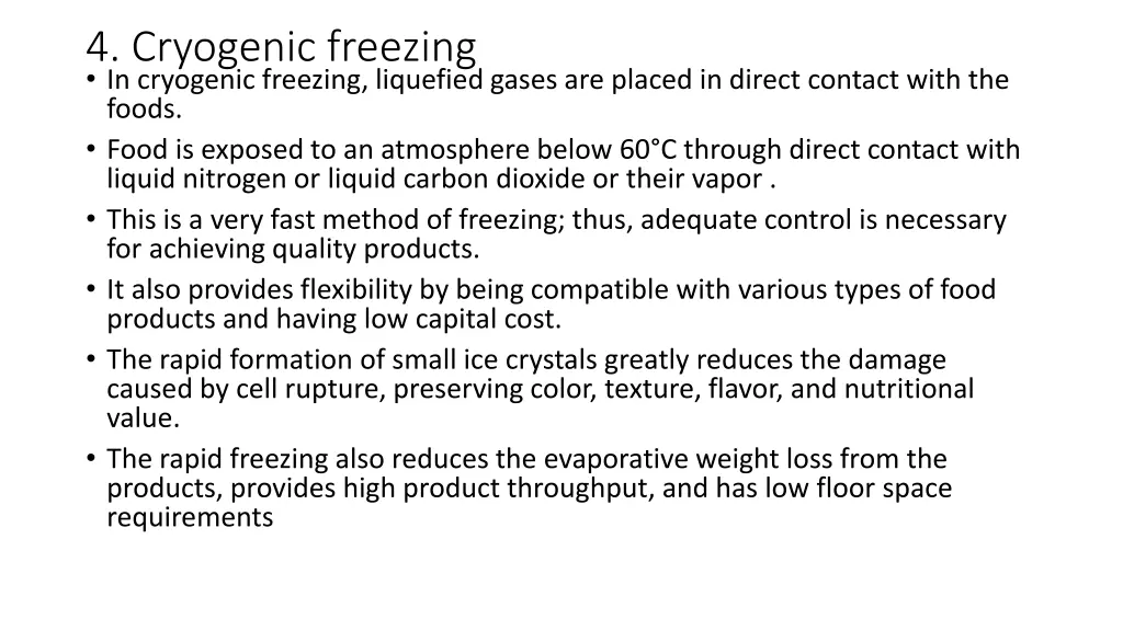 4 cryogenic freezing in cryogenic freezing