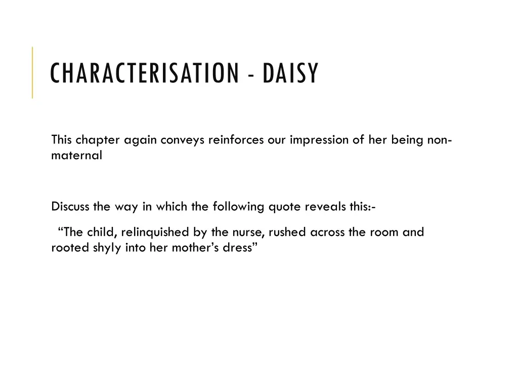 characterisation daisy 1