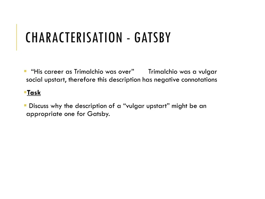 characterisation gatsby 1