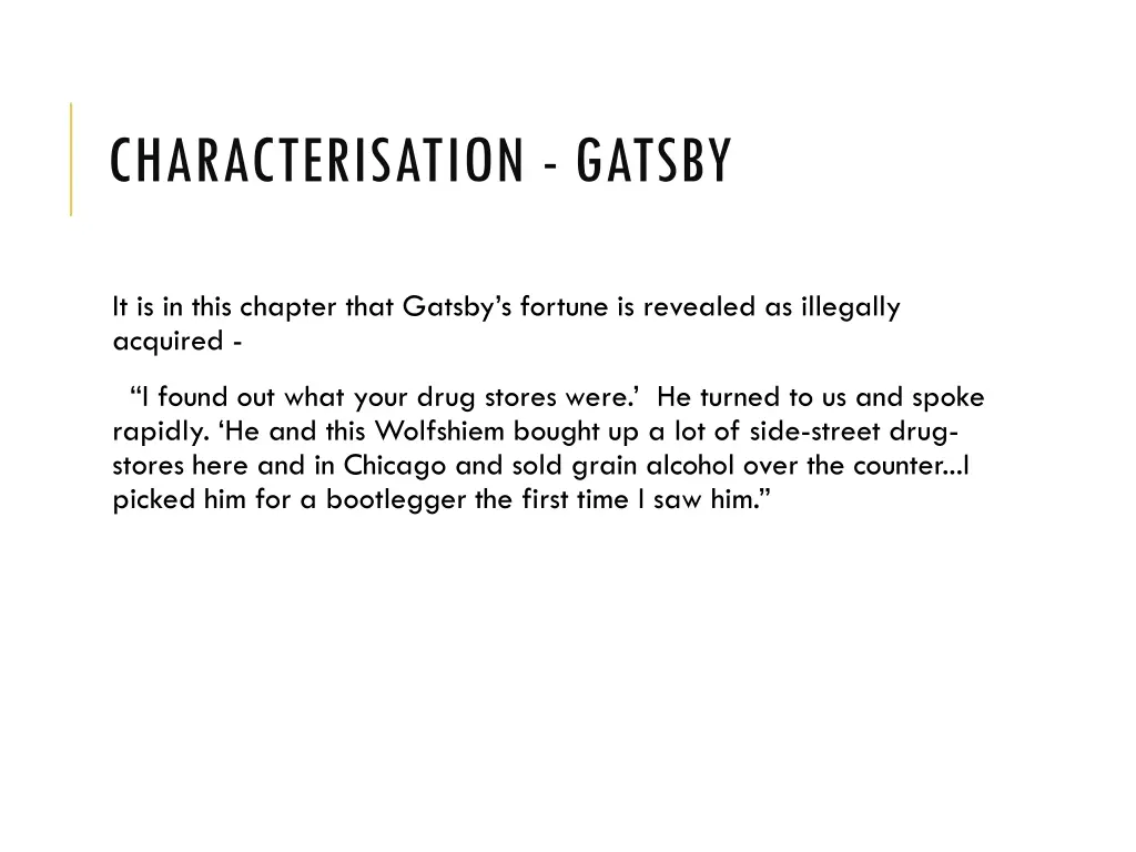 characterisation gatsby 3