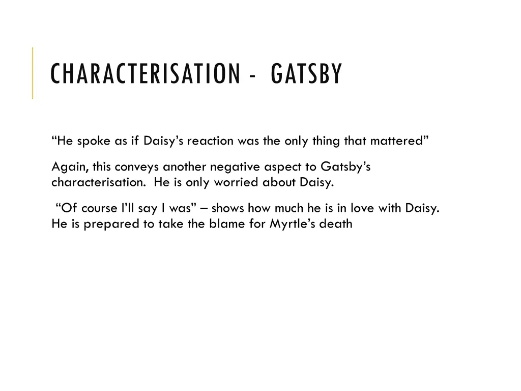 characterisation gatsby 4