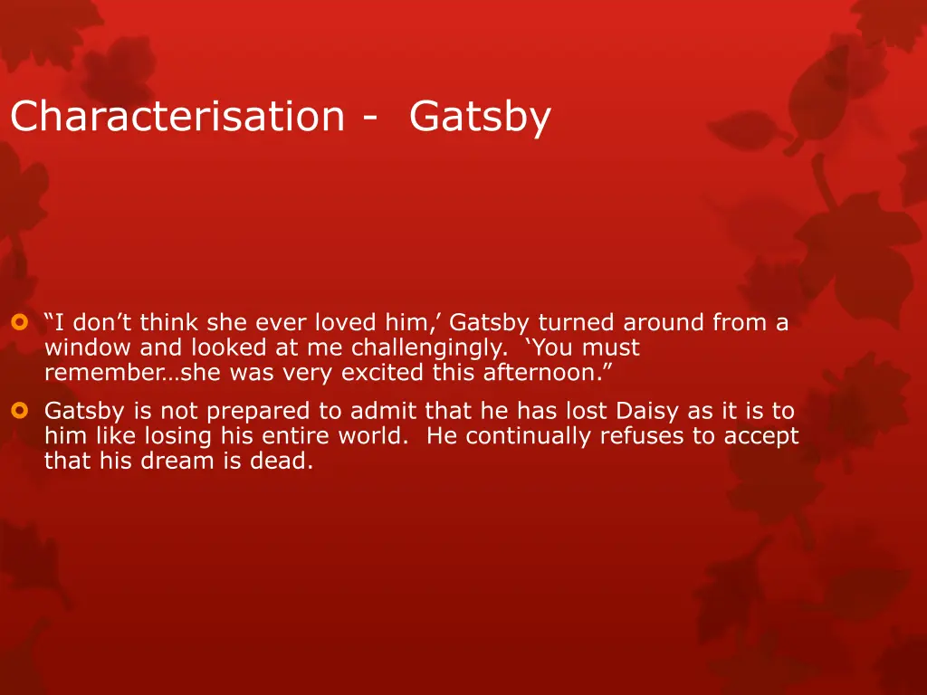 characterisation gatsby 7