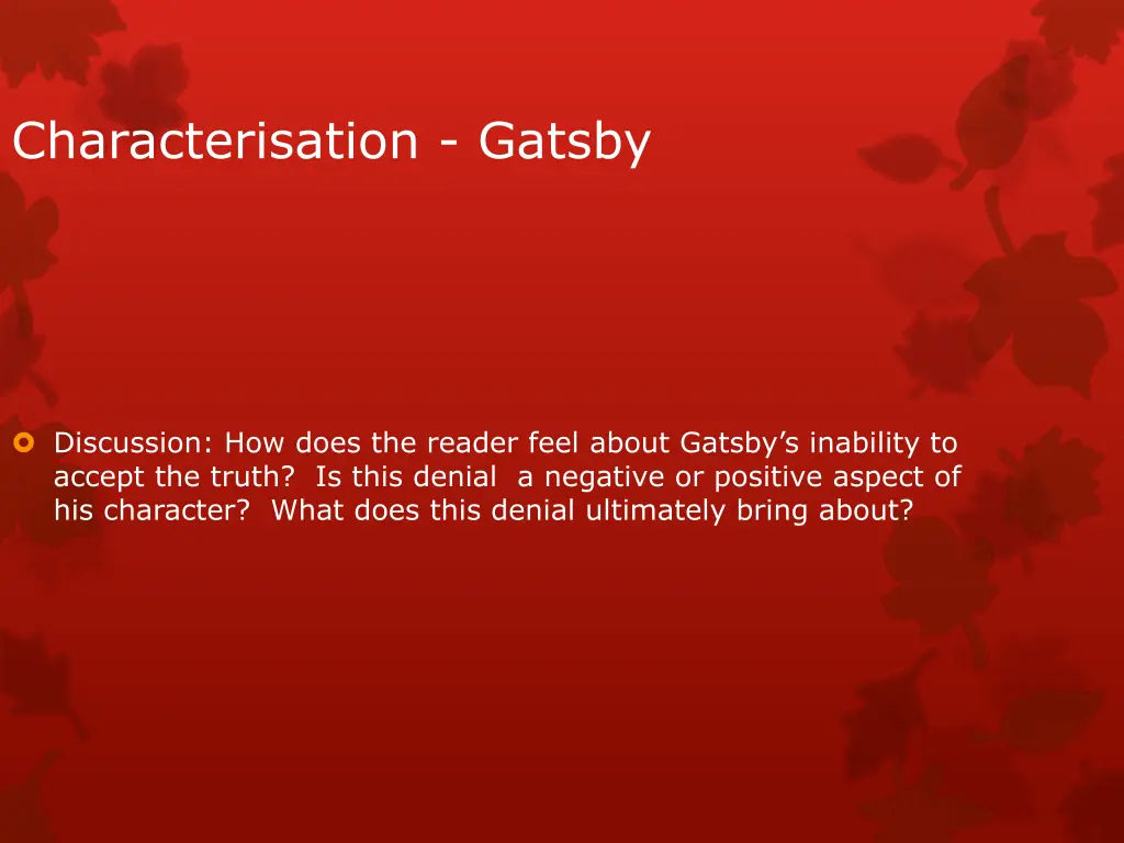 characterisation gatsby 8