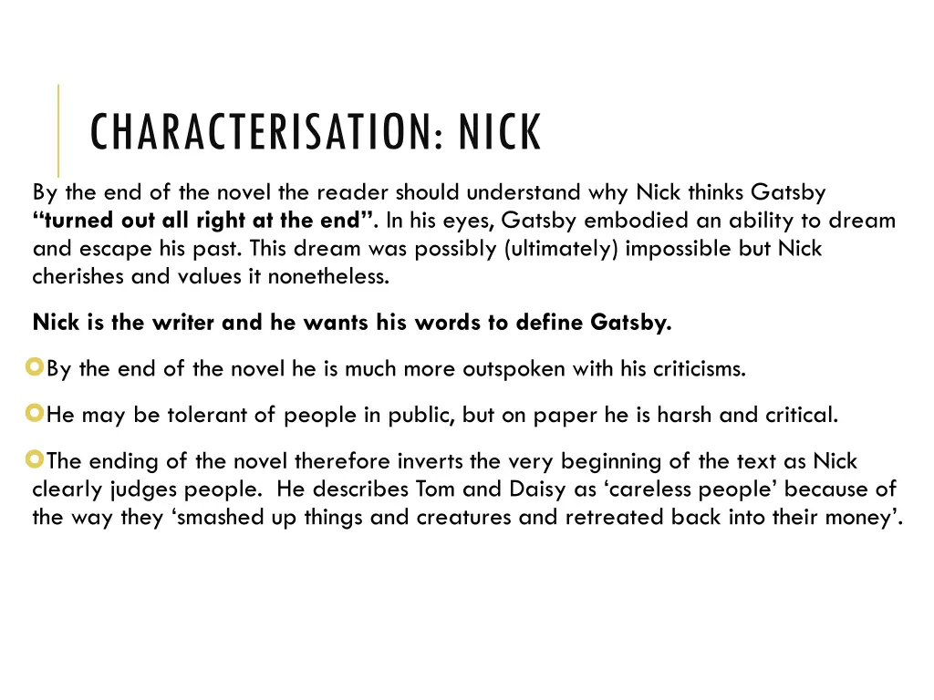 characterisation nick 2