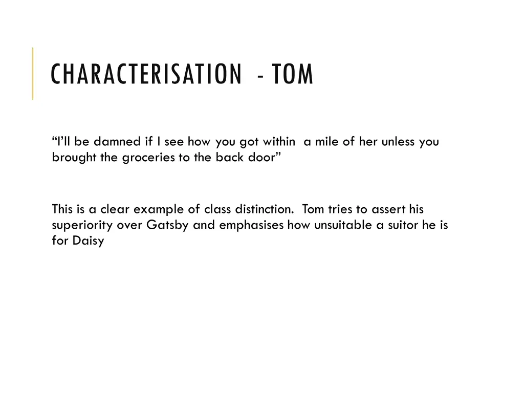 characterisation tom 2