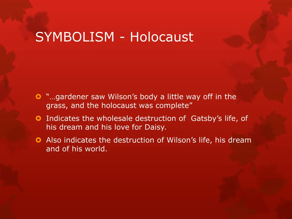 symbolism holocaust