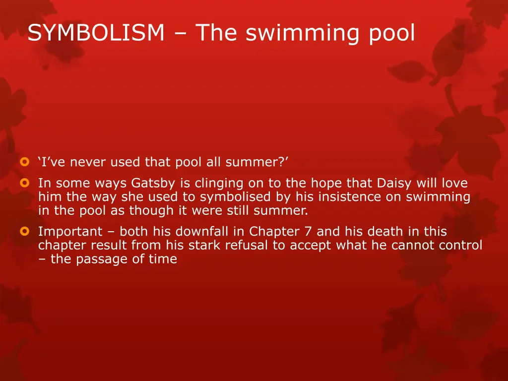 symbolism the swimming pool