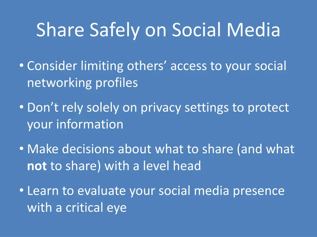 share safely on social media