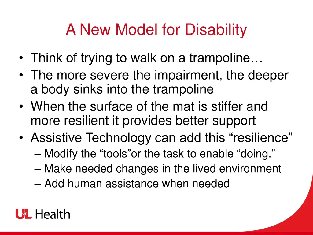 a new model for disability