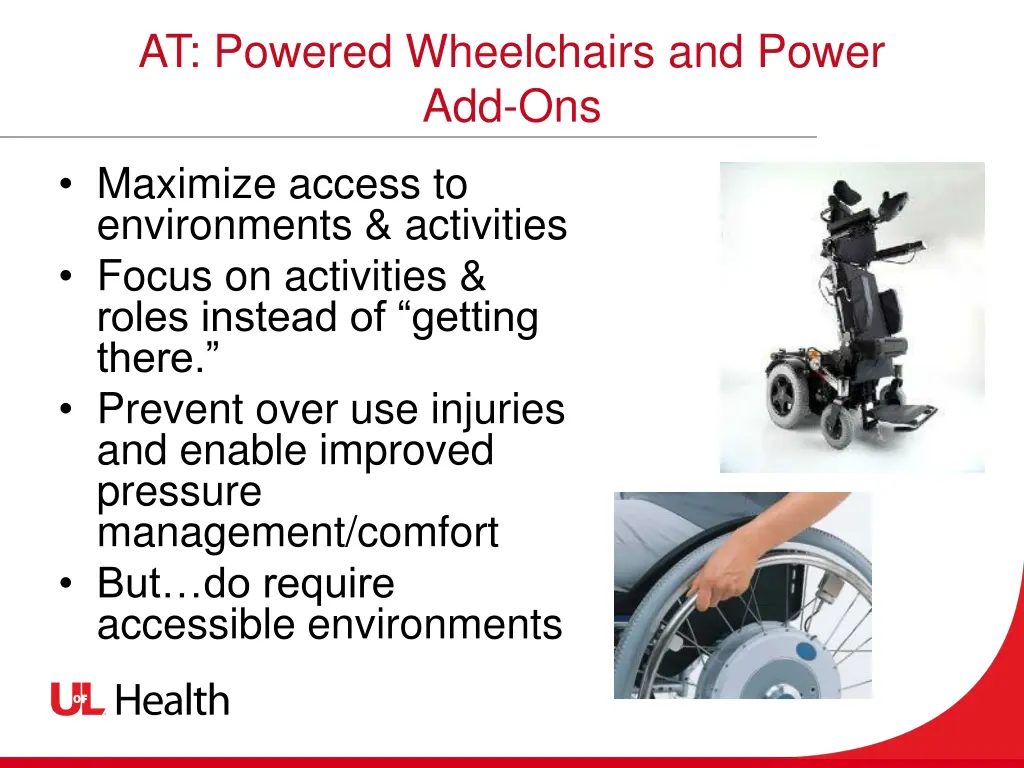 at powered wheelchairs and power add ons