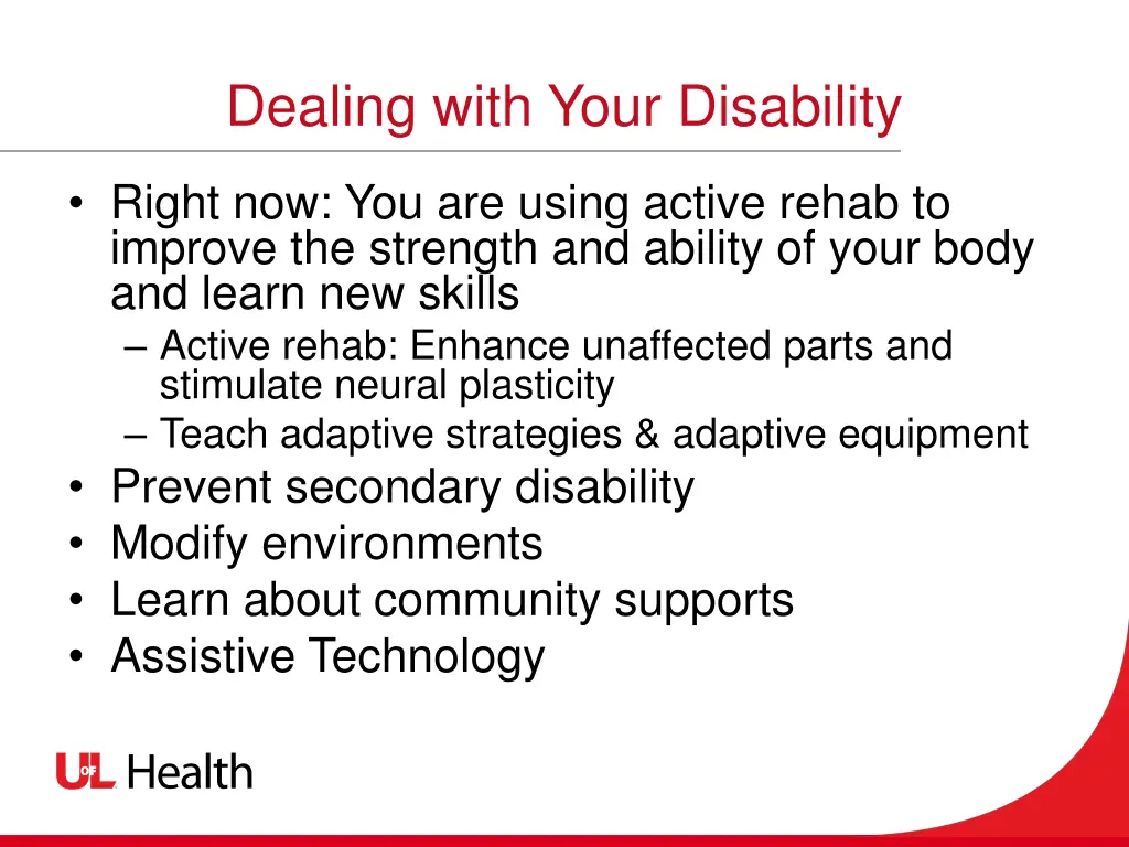 dealing with your disability