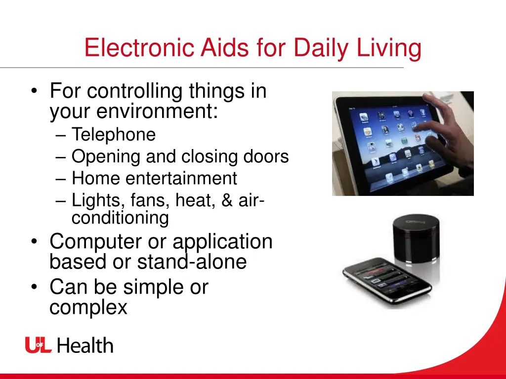 electronic aids for daily living