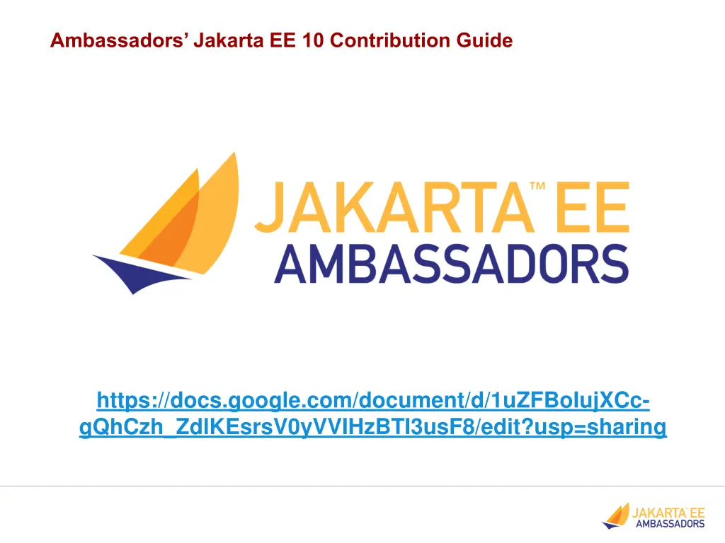 ambassadors jakarta ee 10 contribution guide