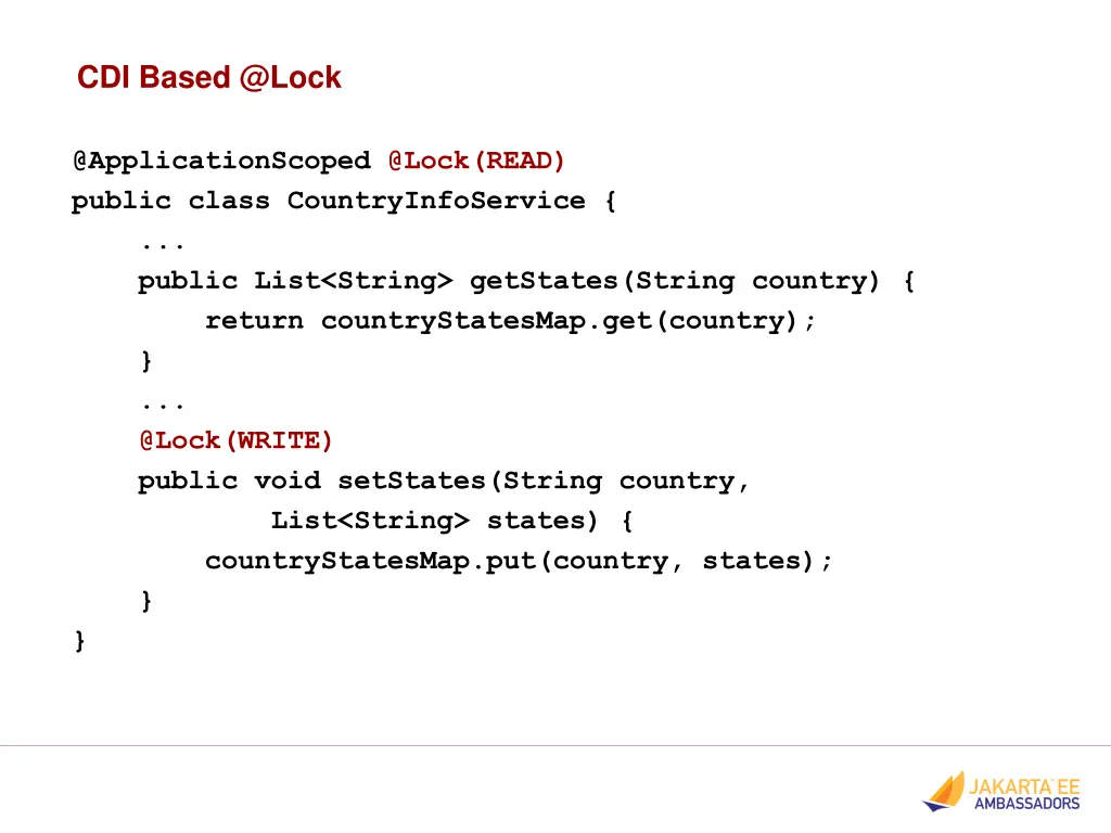 cdi based @lock