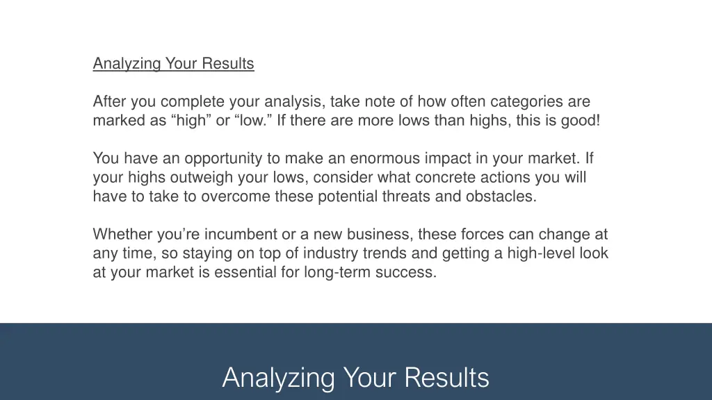 analyzing your results