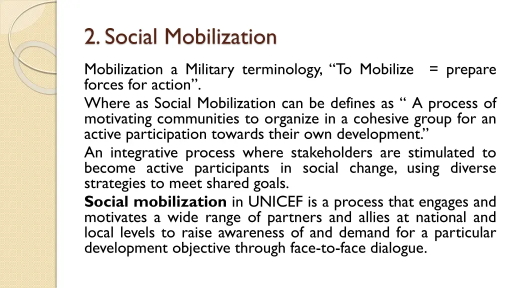 2 social mobilization