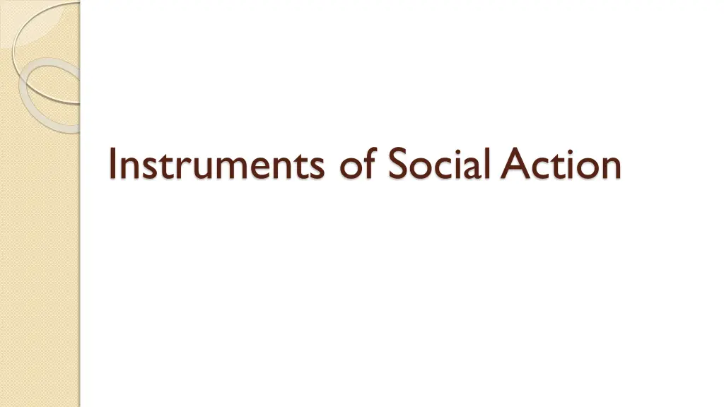 instruments of social action