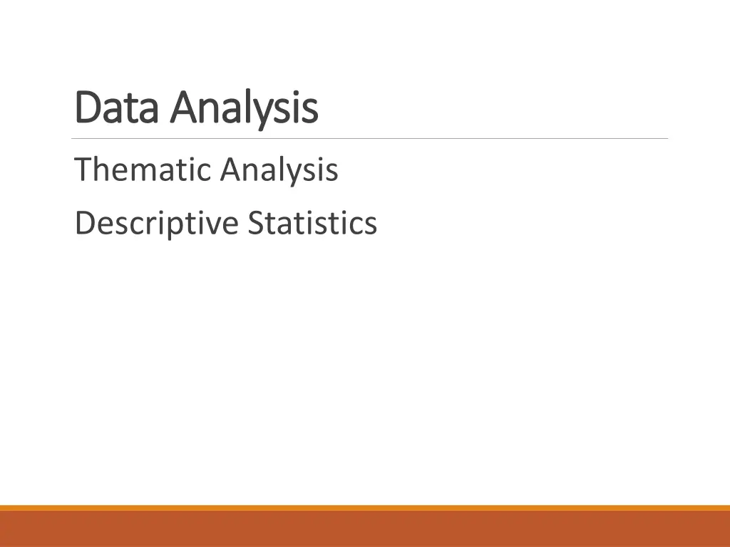 data analysis data analysis